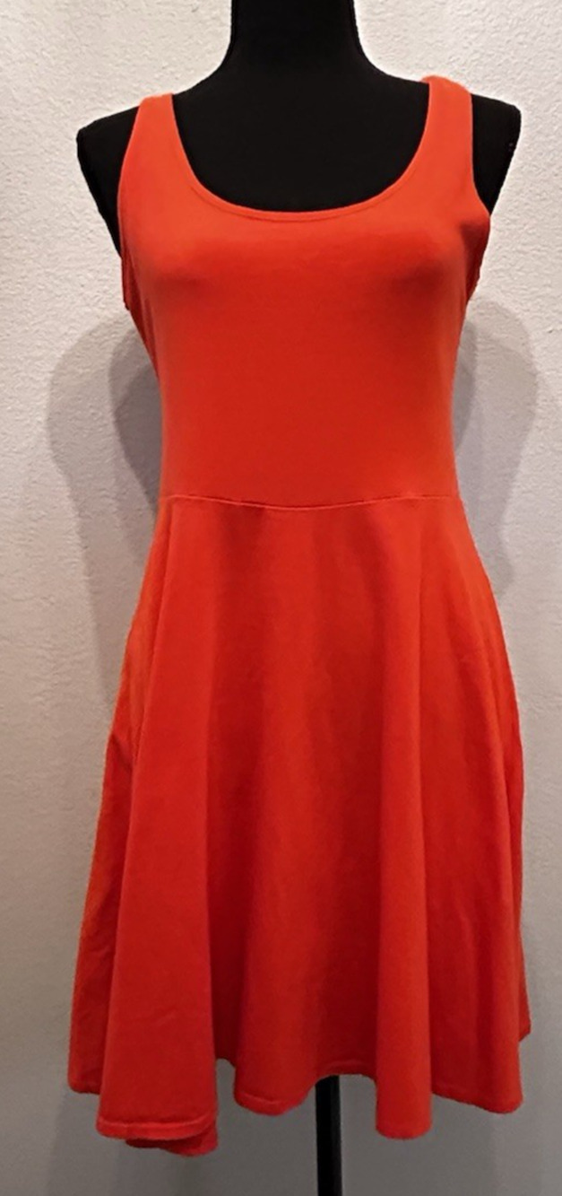 Sparkle & Fade Urban Outfitters Mini Dress M Red Orange Fit Flare Y2K